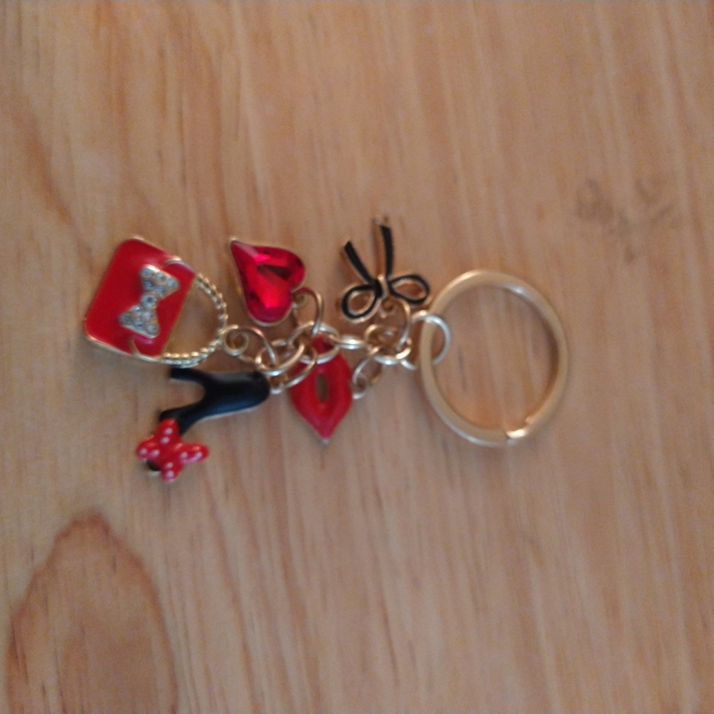 Elegant Red and Black Charm Key Holder